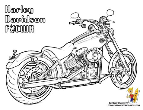 A Drawing Of A Harley Davidson Motorcycle