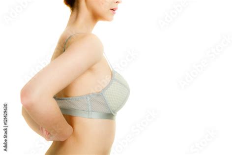 Woman Putting On Or Taking Off Bra Lingerie Stock Photo Adobe Stock