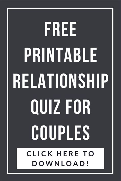 Free Printable Relationship Quizzes