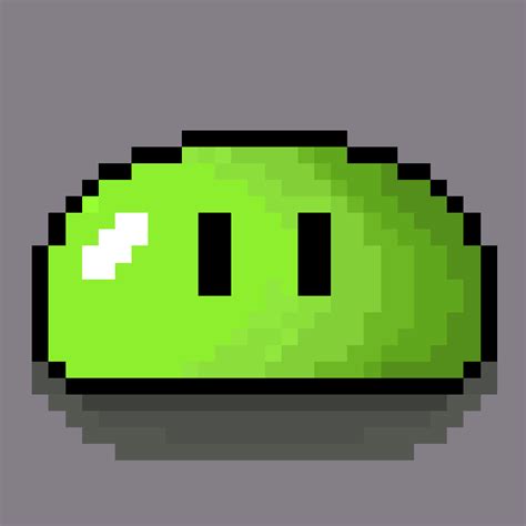 My First Try At Pixel Art Slime Also Tried Doing Some Shadow And