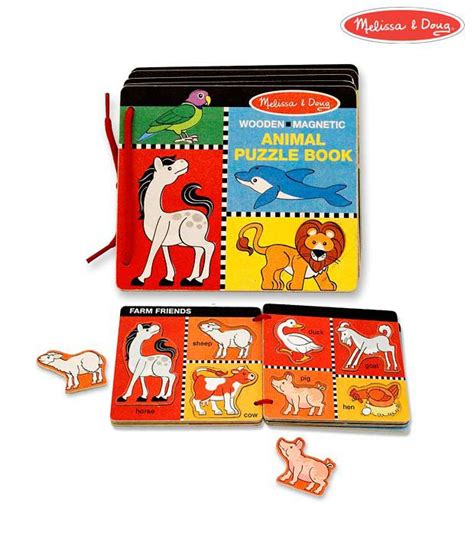 4.8 out of 5 stars. Melissa And Doug Wooden Magnetic Animal Puzzle Book - Buy ...