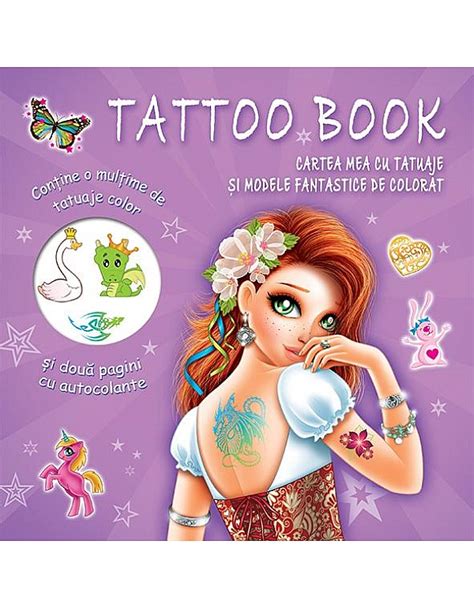 Tatoo Book Cartea Mea Cu Tatuaje Si Modele Fantastice De Colorat Mov