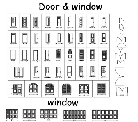 Door And Window Blocks Drawing In Dwg Autocad File Window Blocks