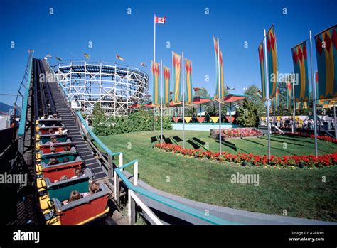Historic Wooden Roller Coaster At Playland Pacific National Exhibition