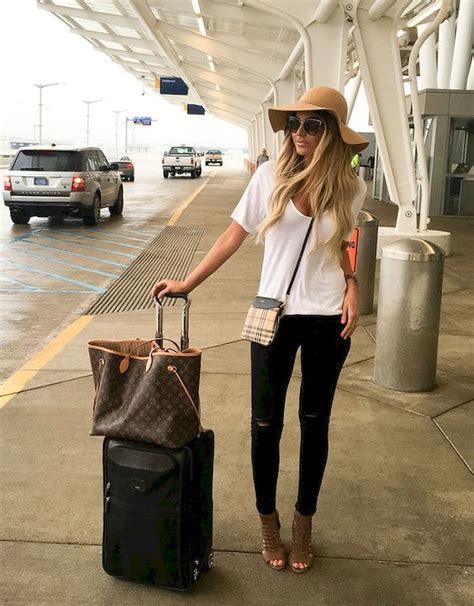 08 Comfy Airplane Outfits Ideas For Women Airplane Outfits Travel Attire Travel Outfit Summer