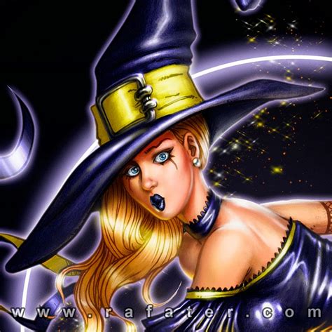rafater digital art traditional art halloween witch pinup