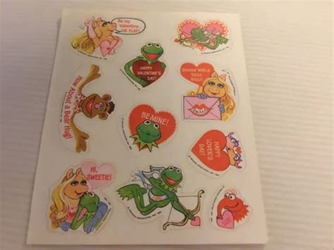 Vintage 1981 Hallmark Jim Henson Muppets Valentines Day Sticker Sheet