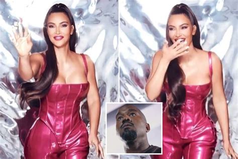 Kim Kardashian S Boobs Pop Out Of Latex Corset After Husband Kanye West Is Slammed For Sad