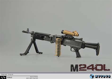 Zy 16 9 Zy Toys M240l Machine Gun In 16 Scale Ekia Hobbies