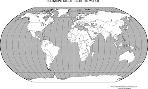 5 Best Images Of Printable World Map Robinson Black And White World