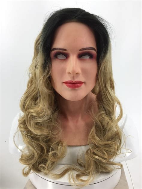 Full Head Silicone Realistic White Female Sally Mask Etsy