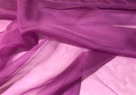 Silk Organza Fabric Off White Organza Fabric Organza Purple Etsy
