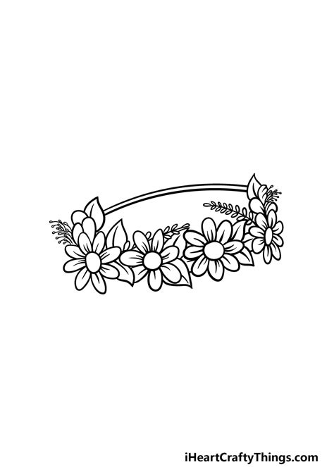 Crown Flower Drawing Images Best Flower Site