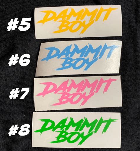 Small Dammit Boy Decal Project Torque