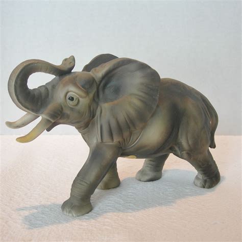 Ceramic African Elephant Figurine From Dorothysbling On Ruby Lane