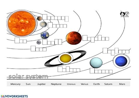 Solar System Interactive Worksheet Solar System Activities Solar