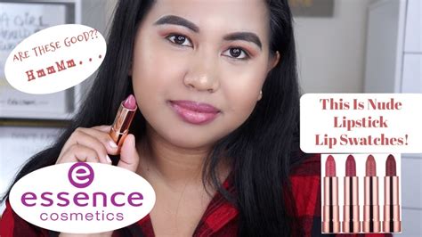 Essence This Is Nude Lipstick Lip Swatches YouTube