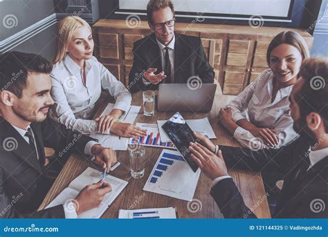 Group Of Business People Using Digital Tablet Stock Image Image Of
