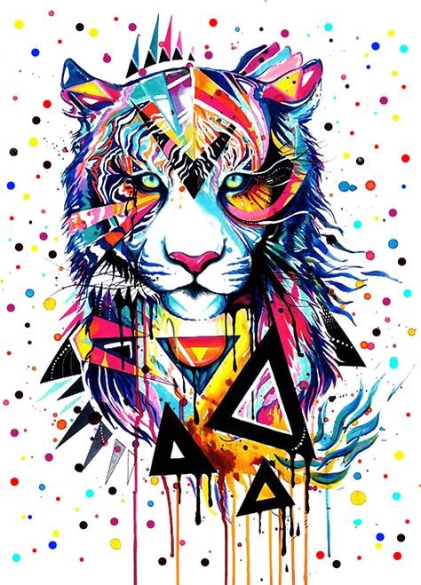 Art And Illustration Photography Illustration Tiger Painting