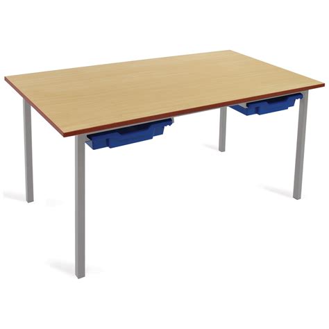 Scholar Light Grey Frame Classroom Tables With Trays