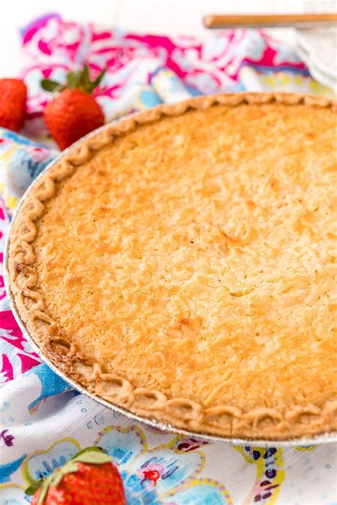 This particular bowl from say grace will delight your sweet tooth with acai berry puree, dark chocolate chips, shaved coconut, and mct oil derived from pure coconut oil for the final touch to bring these tropical flavors together. Photo of a Coconut Custard Pie in a pie tin with ...