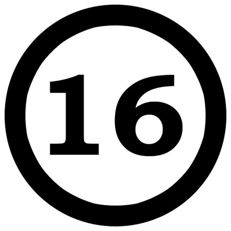 File16numbersixteenincirclepng Wikimedia Commons