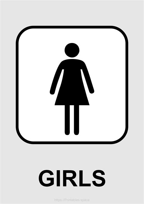 Girls Toilet Sign Free Printables