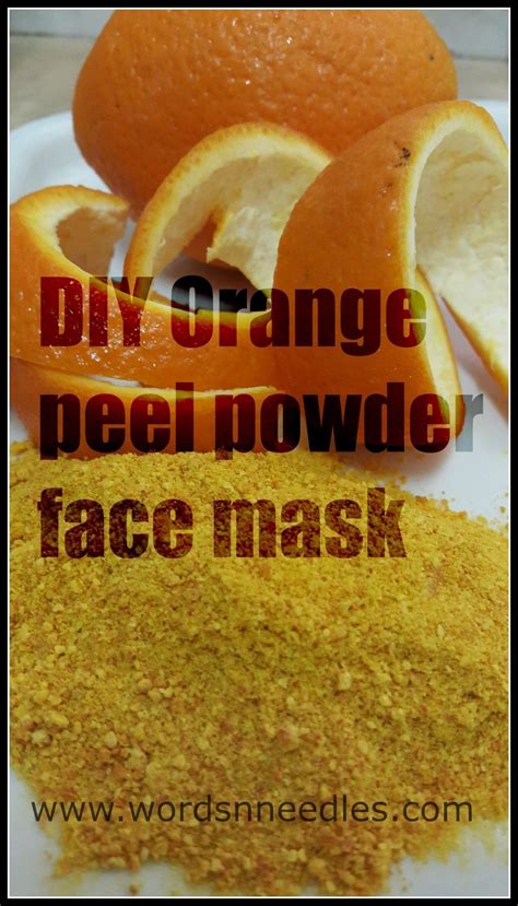 Diy Orange Peel Powder Face Mask And Scrub Diy Peeling Face Mask Peel