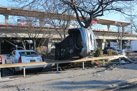 Vehicle Flips Over on Sunrise Highway | Bellmore, NY Patch