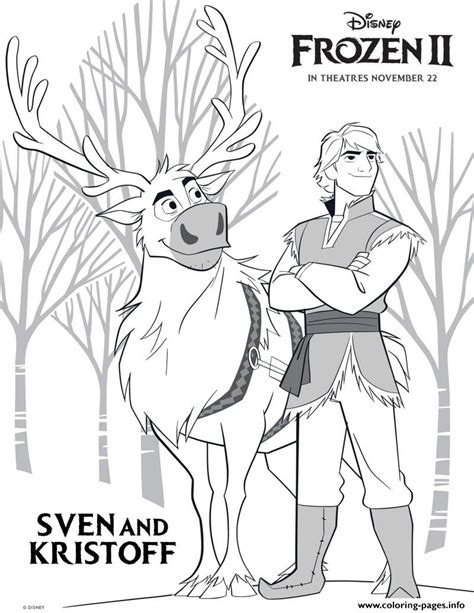 Frozen 2 is a musical fantasy film produced by walt disney animation studios. Sven And Kristoff From Frozen 2 Coloring Pages Printable