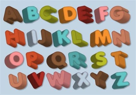 Free 18 Alphabet Letters In Psd Vector Eps
