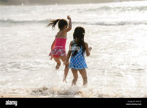 Kids At The Beach Stock Photo Alamy