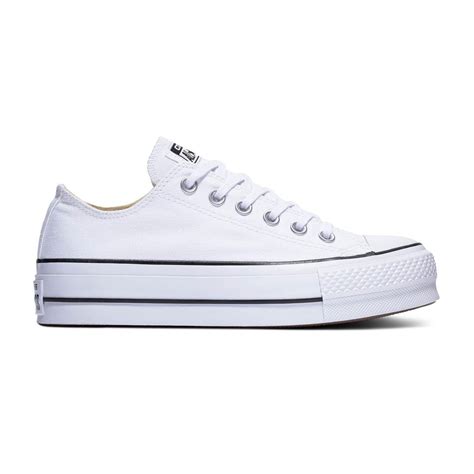 Converse Chuck Taylor All Star Lift Platform Low Canvas Casual Trainers In White Lyst