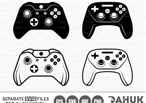 Video Game Controllers Svg Xbox Controller Svg Cut File For Silhouette Svg Eps Dxf Crella