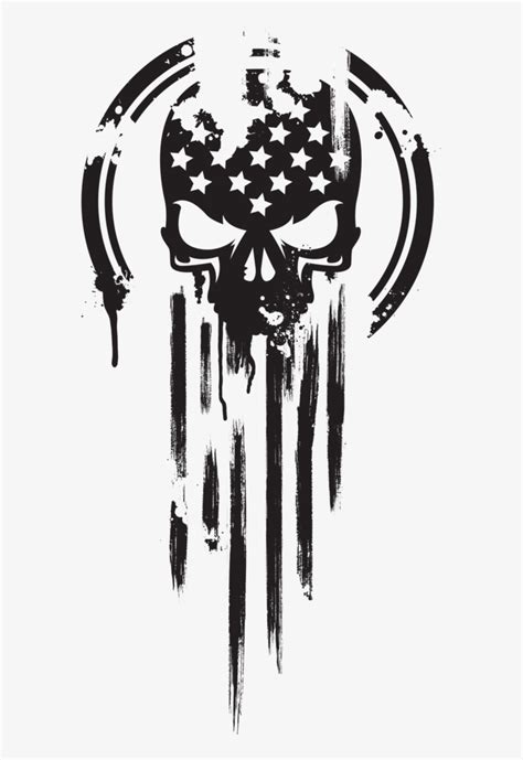 Punisher Skull Clip Art Flag