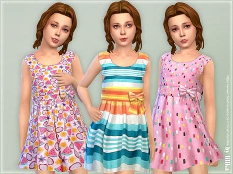 Girls Dresses Collection P142 By Lillka At Tsr Sims 4 Updates