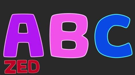Learn The Alphabet Abc Song Zed Version Youtube
