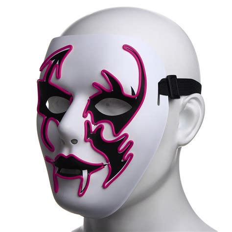 Scary latex masks, super realistic horror masks for every costume ⇒ delivery 24 hours. Halloween Mask LED Luminous Flashing Face Mask Party Masks ...