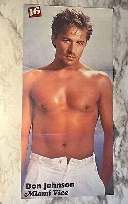 Don Johnson Shirtless Centerfold Pinup Clipping From S Magazine