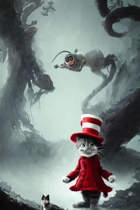 The Cat In The Hat Scary Cinematic Concept Art By Stable Diffusion
