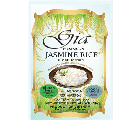 Gia Jasmine Rice Vietnam 40lbs Gia Foods