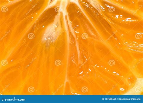 Super Close Up Orange Texture With Some Seeds Abstract Background I