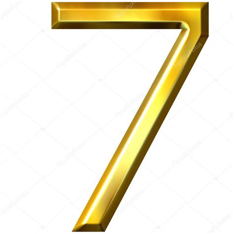 3d Golden Number 7 Stock Photo By ©georgios 1394896