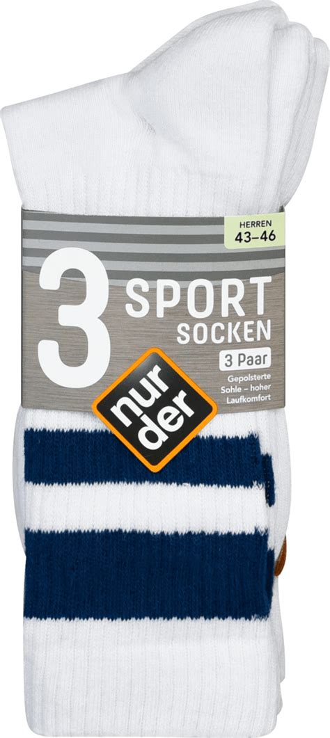 Nur Der Herren Sport Socken Weiß Mit Bunten Streifen Größe 43 46 3