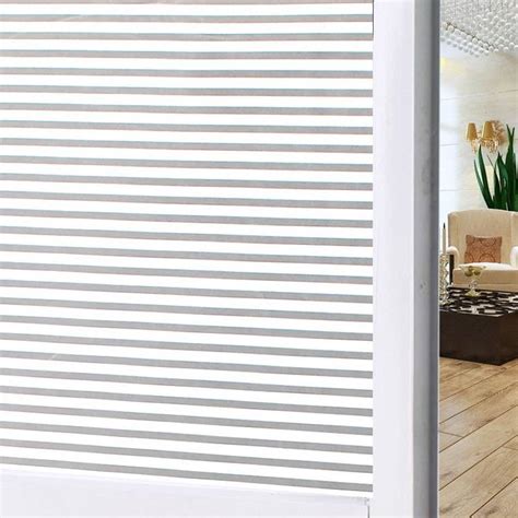 stripe design frosted privacy glass window shading film tint