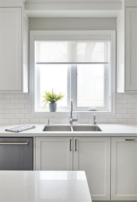 These are the middle ground for our grouts, and can really pull dark or light, depending on what they are paired with. White Subway Tiles with Light Gray Grout - Transitional - Kitchen | White subway tile kitchen ...