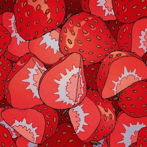strawberry aesthetic art anime art art inspiration