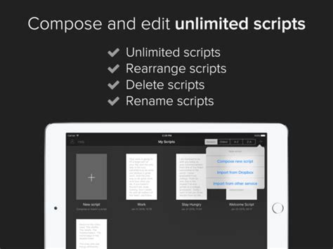 • scripts scroll smoothly and clearly on the display • record videos and read the teleprompter • display your scripts full screen by hiding the controls while scrolling • control the teleprompter from. Teleprompter Lite - Speech, Script and Lyrics Mirror ...