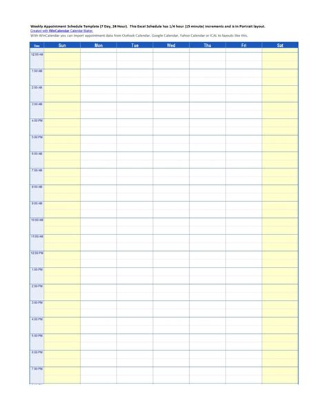 45 Printable Appointment Schedule Templates And Appointment Inside
