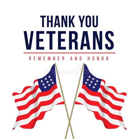 Veterans Day Thank You Design Stock Vector Illustration Of Concept